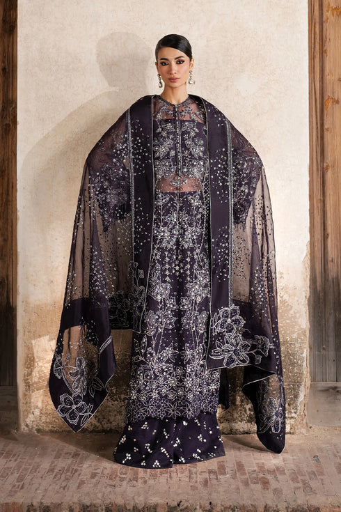 Iznik Embroidered Organza 3 Piece Suit ILC-06