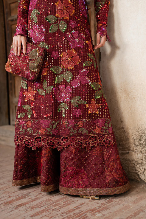 Iznik Embroidered Chiffon 3 Piece Suit ILC-05