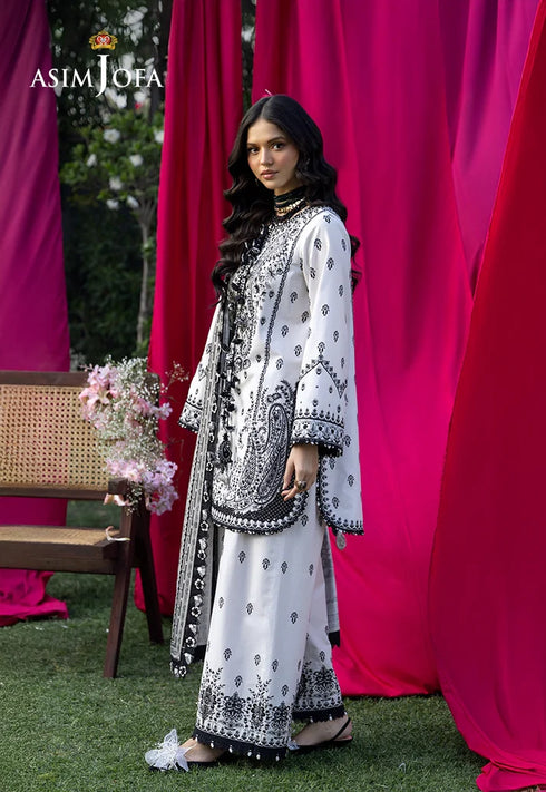 Asim Jofa Embroidered Lawn 3 Pcs Suit AJULW-04