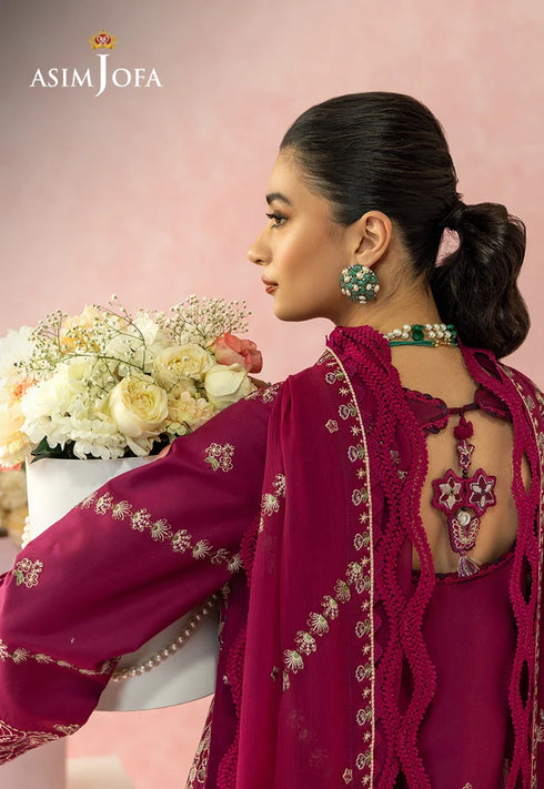 Asim Jofa Embroidered Lawn 3 Pcs Suit AJULW-02