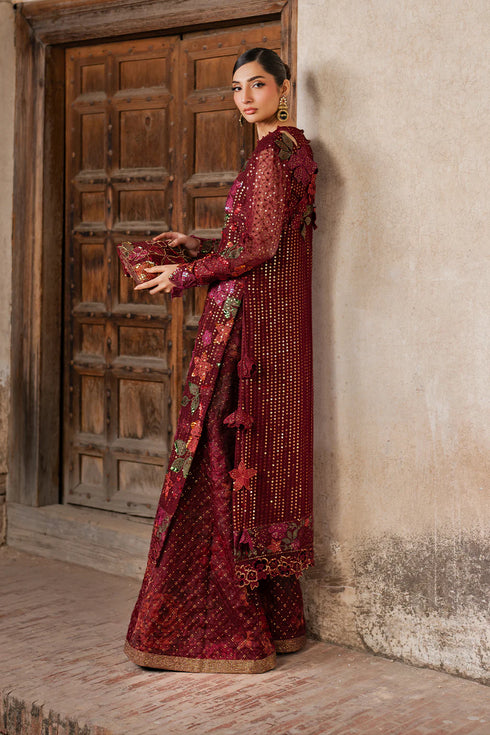 Iznik Embroidered Chiffon 3 Piece Suit ILC-05