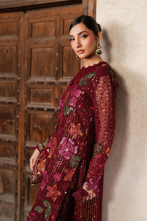 Iznik Embroidered Chiffon 3 Piece Suit ILC-05
