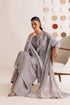 Farasha Embroidered Chiffon Suit Walnut Silk