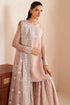 Farasha Embroidered Chiffon Suit Serene Petal