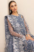 Farasha Embroidered Net Suit Dusky Shadow