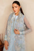 Farasha Embroidered Chiffon Suit Frosted Mist