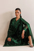 Farasha Embroidered Chiffon Suit Emerald Leaf