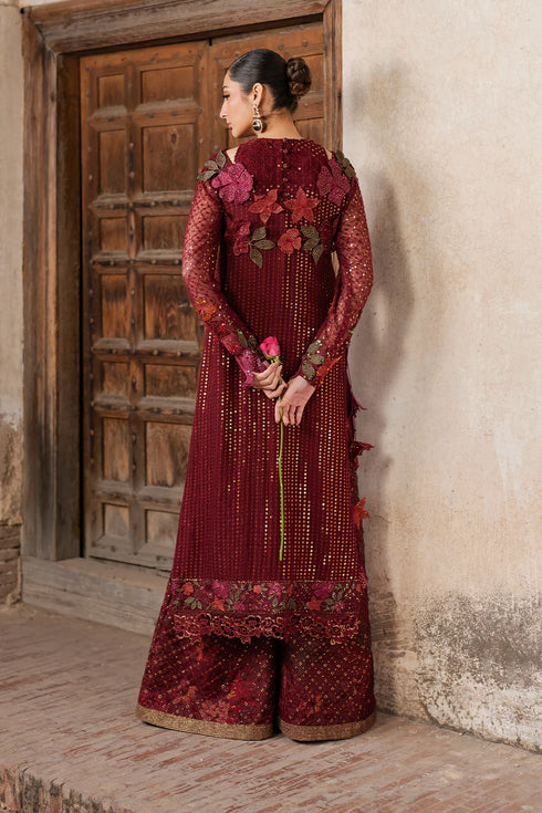 Iznik Embroidered Chiffon 3 Piece Suit ILC-05