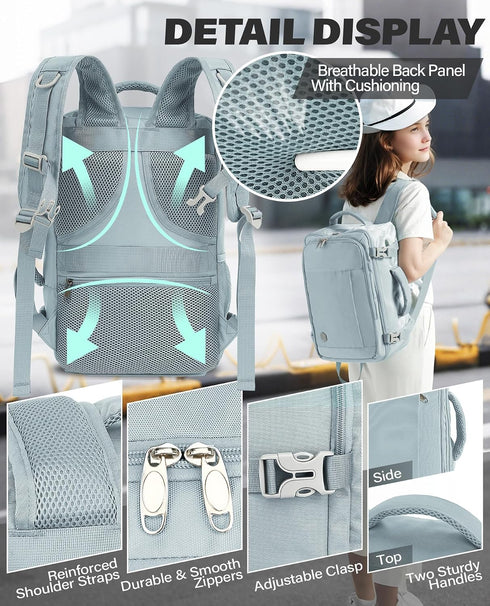VANKEV Ryanair Cabin Bag Underseat Travel Backpack Hand Luggage