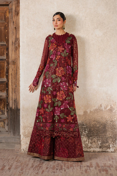 Iznik Embroidered Chiffon 3 Piece Suit ILC-05