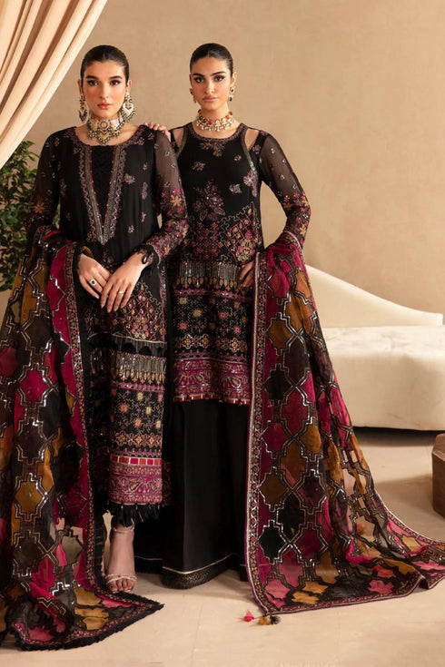 Xenia Embroidered Chiffon 3-Piece Suit KANEEL