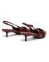 Women's Burgundy Slingback Kitten Heel Pointed Toe Shoes Latex Insole — G-56955-5