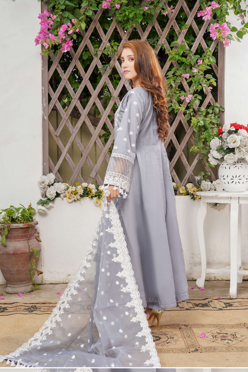 UB Fashion Embroidered Cotton 3 Piece Suit UB-104