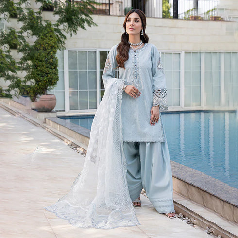 Zahra Rubab Embroidered Cotton Suit ZR-2535 | MOON LIGHT