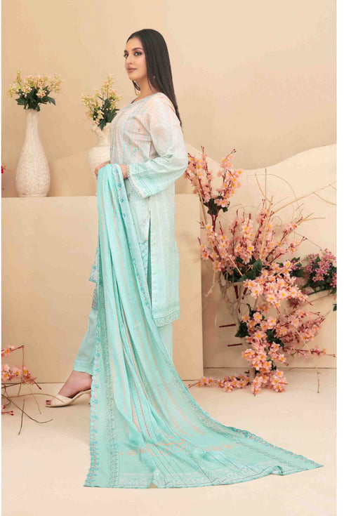 Tawakkal Digital Printed Embroidered Lawn Suit D-3413