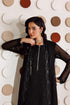 Farasha Embroidered Chiffon Suit Charcoal Whisper
