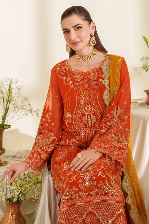 Imrozia Embroidered Chiffon Suit M-100 SIRA