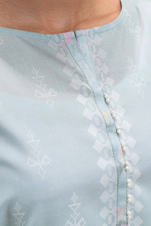 Beechtree Printed Blended Lawn Suit PISTACHIO ORCHID BT-09