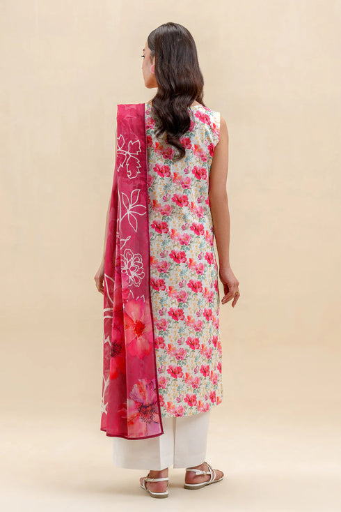 Beechtree Printed Blended Lawn Suit VERDANT HEM BT-08