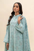 Beechtree Printed Blended Lawn Suit TURQUOISE GRACE BT-05