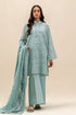Beechtree Printed Blended Lawn Suit TURQUOISE GRACE BT-05
