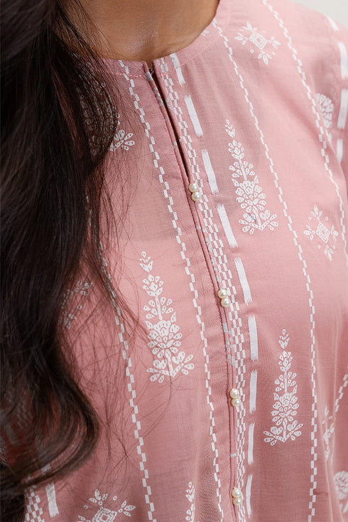 Beechtree Printed Blended Lawn Suit ROSY AFFAIR BT-02
