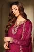 Azure Embroidered Net Suit Berry Royale