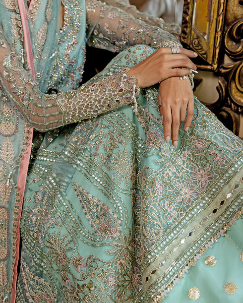 Mushq Embroidered sequined Net Suit Bindu