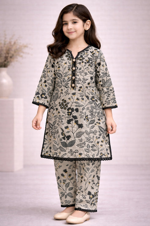 Girls Printed Coton 2PC Suit EN-05