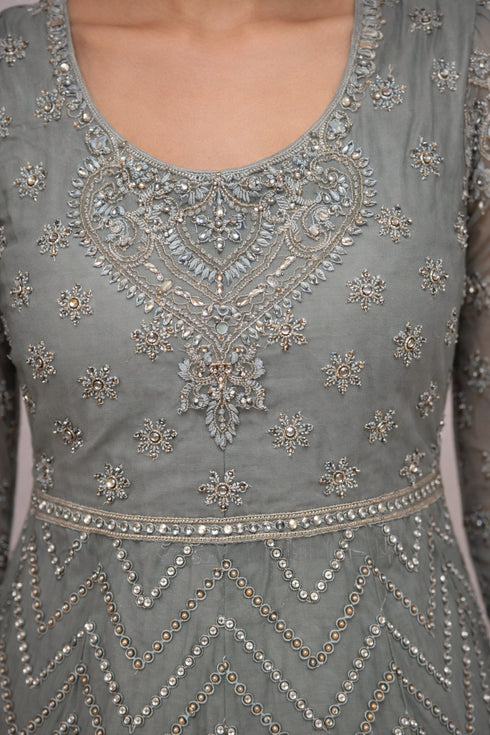 Baba Posh Embroidered Chiffon Maxi BP-07