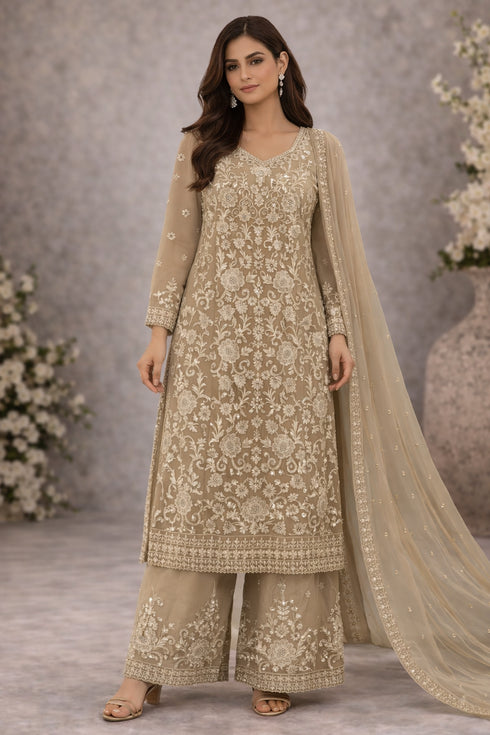Baba Posh Embroidered Chiffon 3PC Suit BP-09