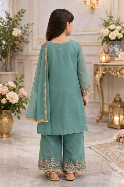 Baba Posh Girls Embroidered chiffon 3PC Suit BPG-03