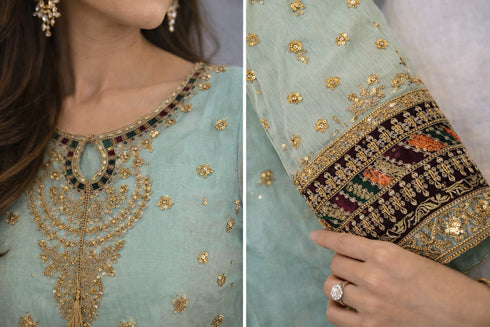 Baba Posh Embroidered Chiffon 3PC Suit BP-08