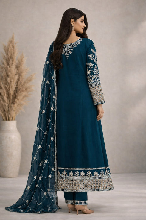 Baba Posh Embroidered Chiffon 3PC Suit BP-11