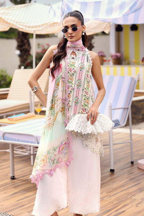 Maria B Embroidered 3PC Lawn Suit MPT-3010-A