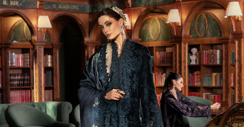 Maria B Embroidered Velvet Suit WL-1310