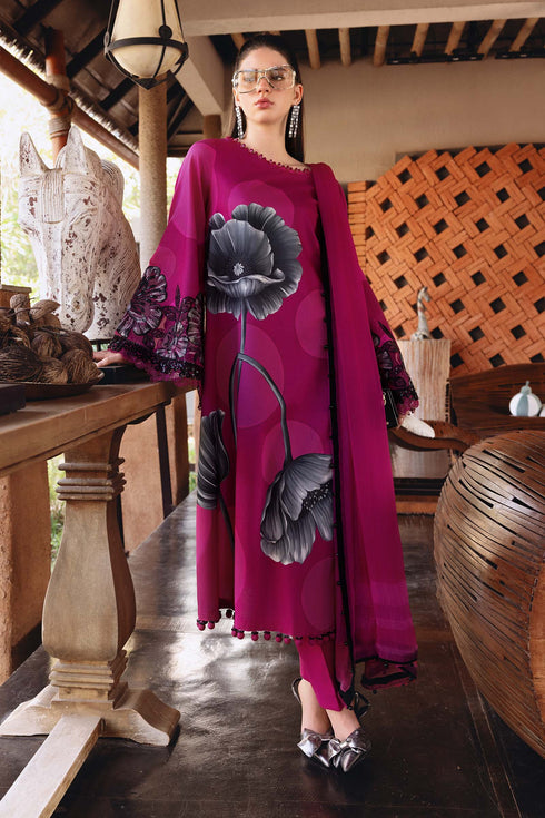 Maria B 3 Piece Embroidered Lawn Suit MPT-2913-B