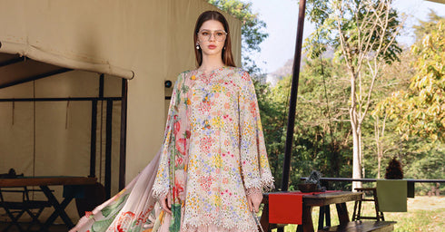 Maria B 3 Piece Embroidered Lawn Suit MPT-2914-A