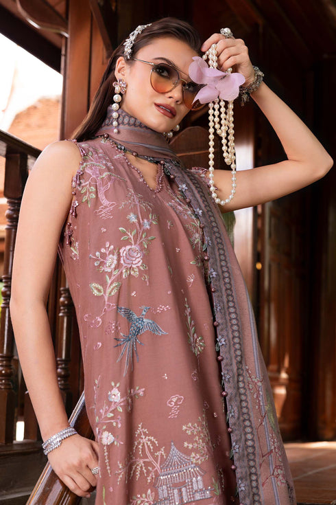 Maria B Embroidered Linen Suit MPT-2801-A