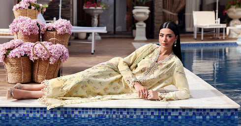 Maria B Embroidered 3PC Lawn Suit MPT-3001-A