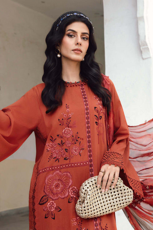 Maria B Embroidered Cambric Suit | MPT-2701-B