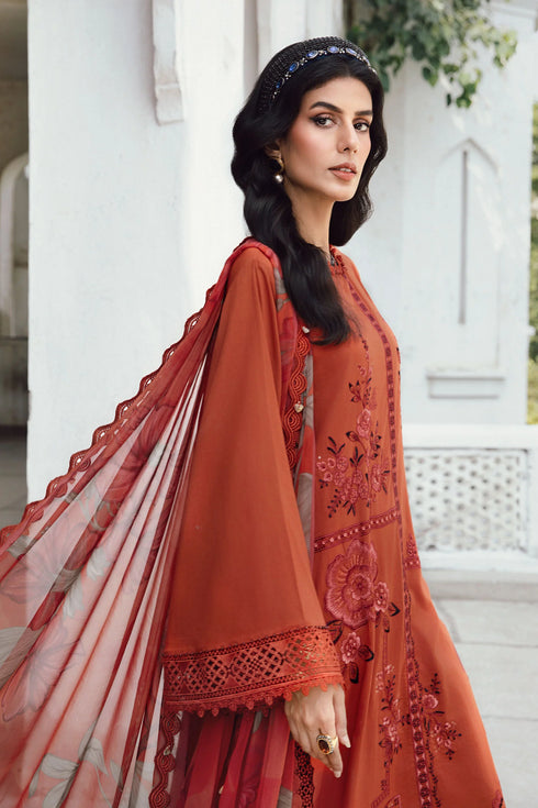 Maria B Embroidered Cambric Suit | MPT-2701-B