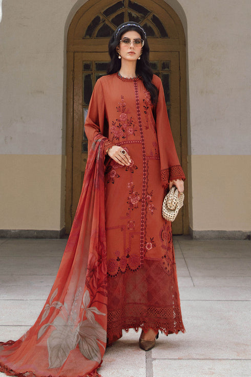 Maria B Embroidered Cambric Suit | MPT-2701-B