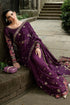 Maria B Embroidered Chiffon Saree WF-09-01-Purple