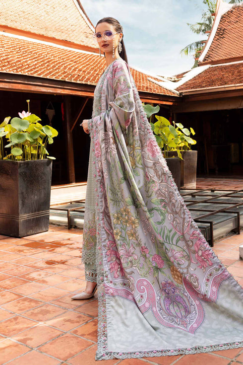 Maria B Embroidered Linen Suit MPT-2802-A