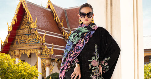 Maria B Embroidered Linen Suit MPT-2802-B