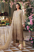 Maria B 3 Piece Embroidered Chiffon Suit MPC-26-103-Olive Gold