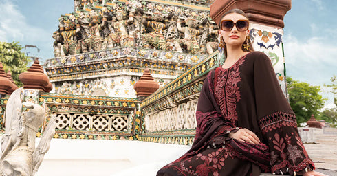 Maria B Embroidered Linen Suit MPT-2804-A