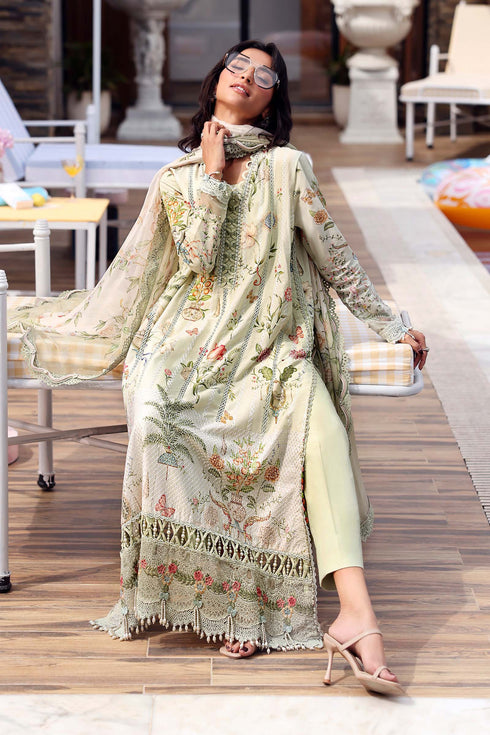Maria B Embroidered 3PC Lawn Suit MPT-3004-B