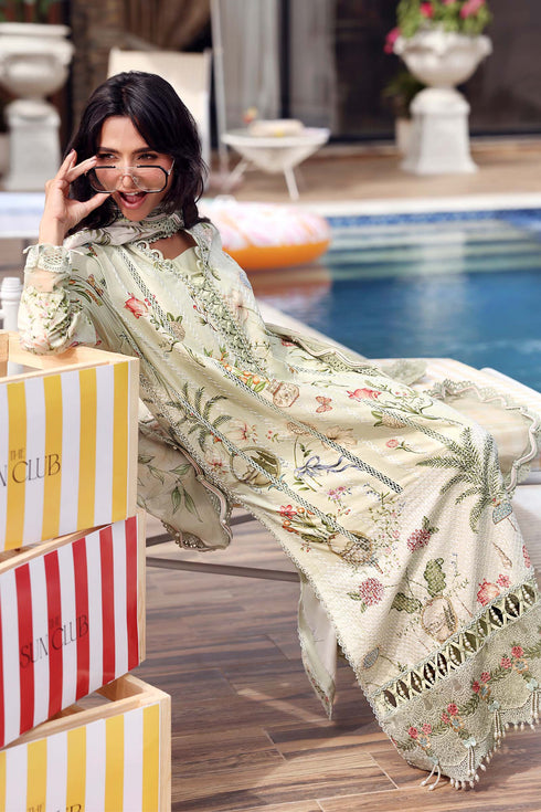 Maria B Embroidered 3PC Lawn Suit MPT-3004-B